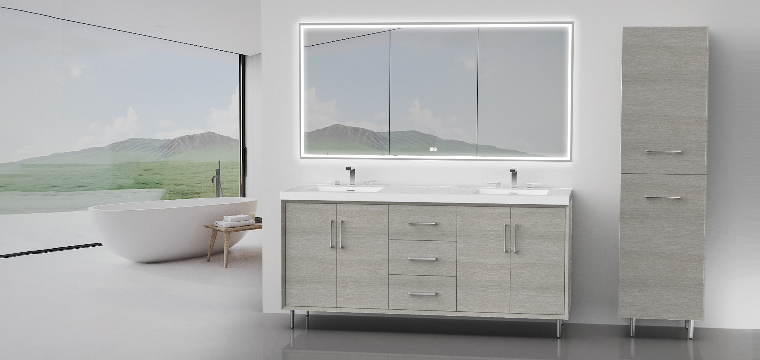 Homage - 72 in Coastal Grey