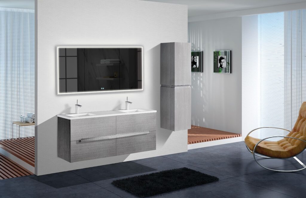 Lighted Mirrored Cabinets