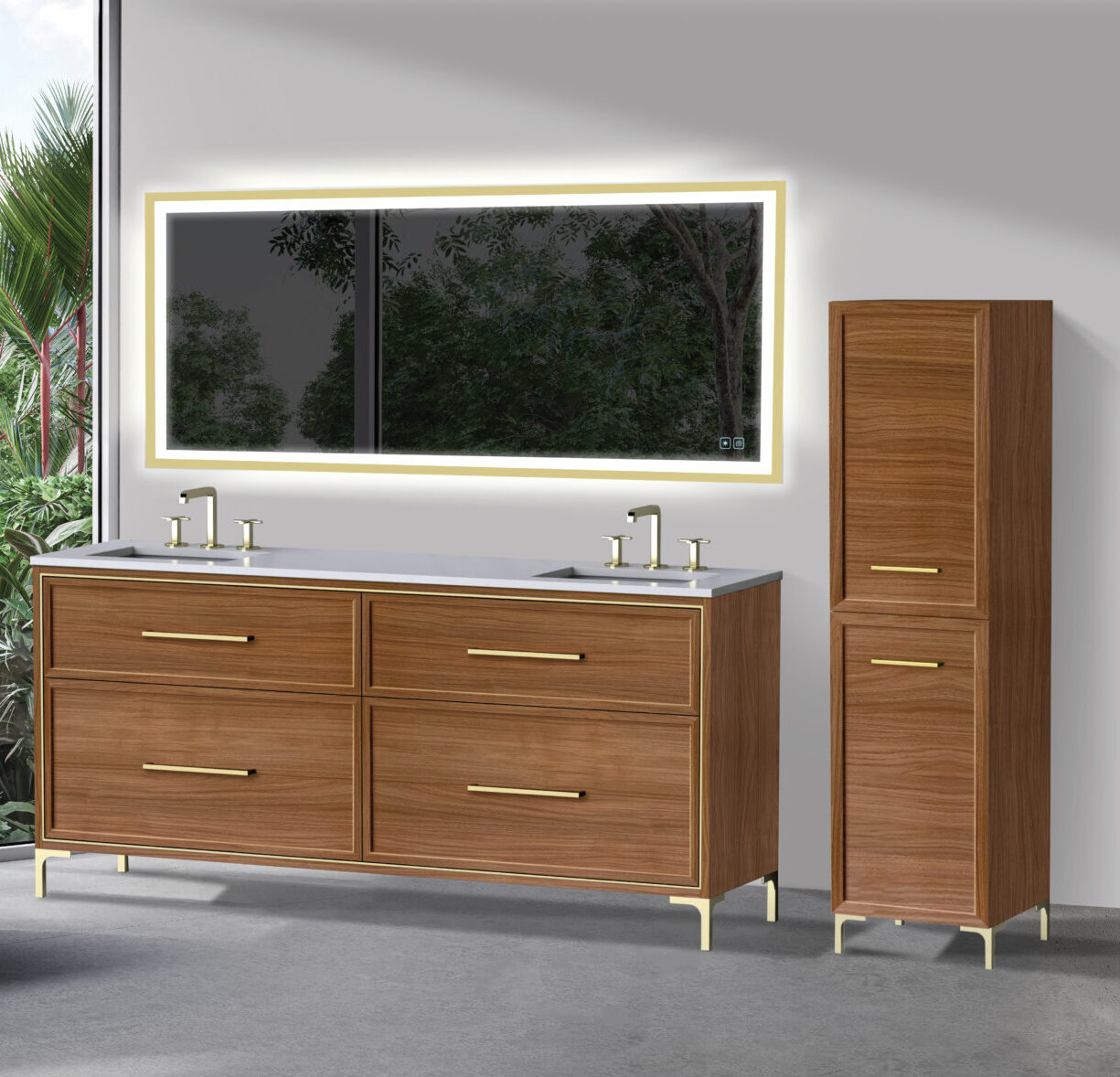 Profile Vanity in Natural Walnut