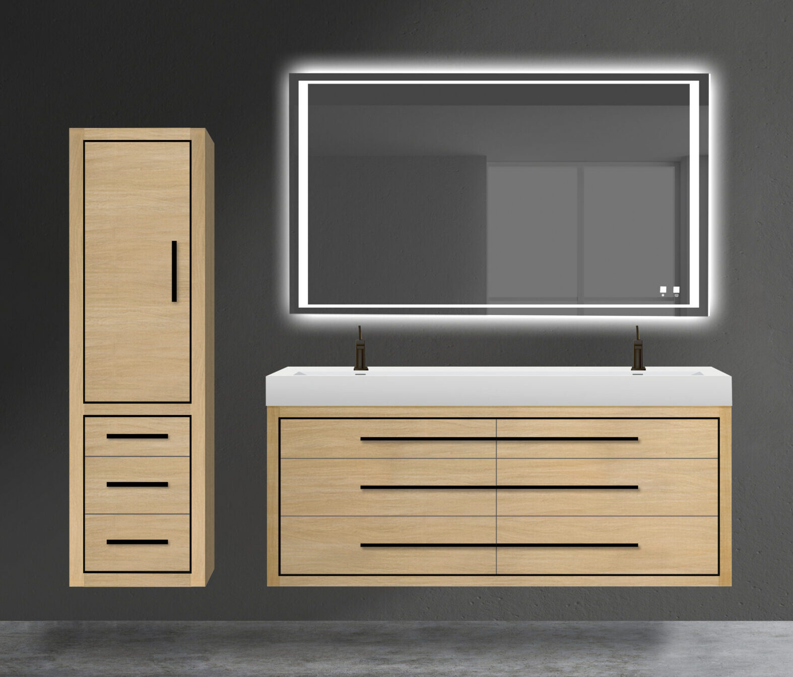 Villa Vanity in Natural Oak