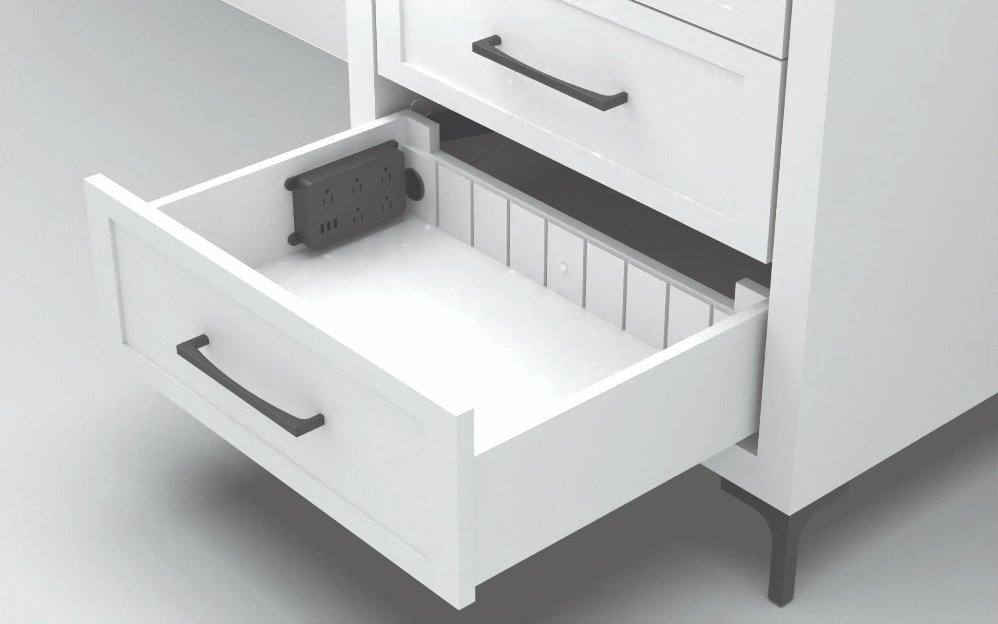 Madeli Bathroom Vanity In-Drawer Electrical Outlet with USB and Power Ports