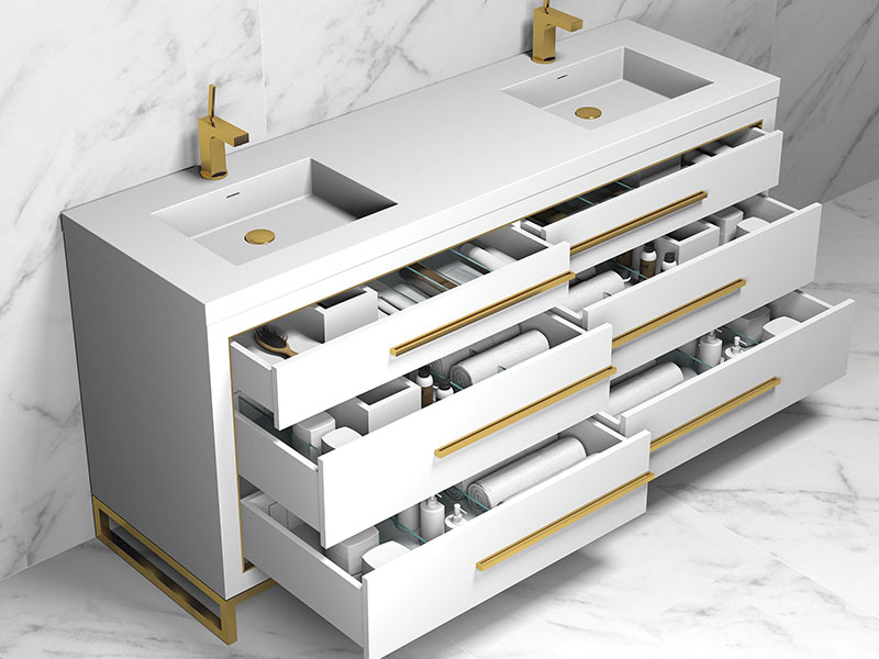 Estate Vanity open drawers