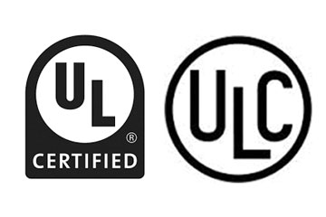 Certified to UL/ULC