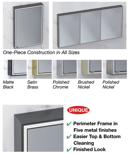 Exclusive Unibody Cabinet Construction
Designed for Surface Mount