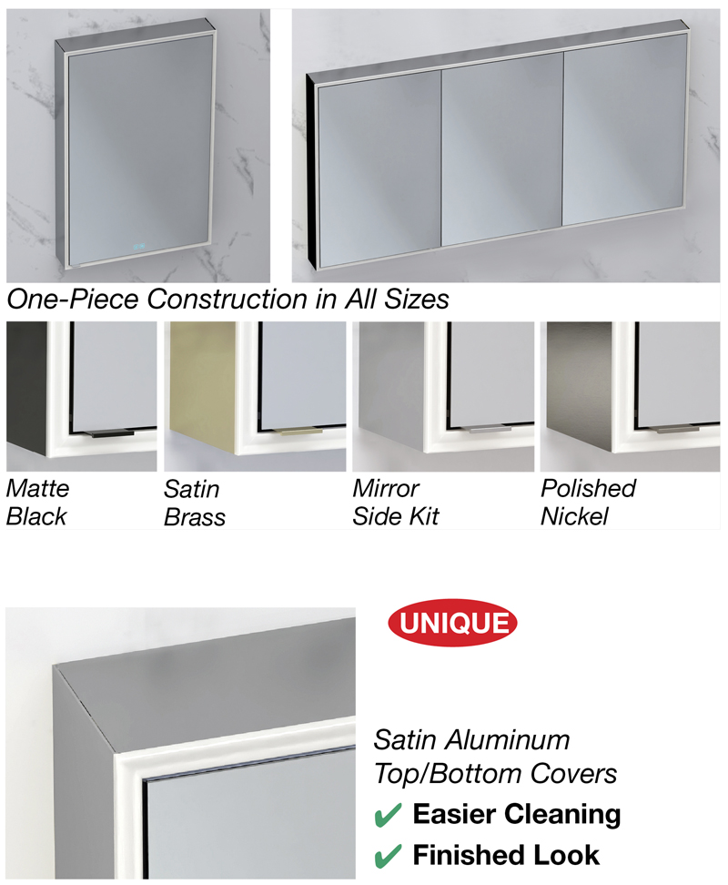 Exclusive Unibody Cabinet Construction
Designed for Surface Mount